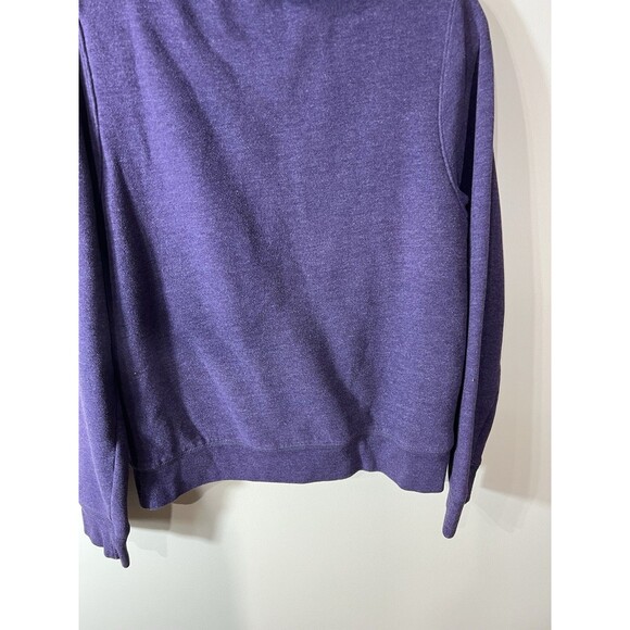 J.Crew Sherpa Lined Zip Hoodied Full Zip Sweatshirt Womens XL  Purple - Picture 9 of 11